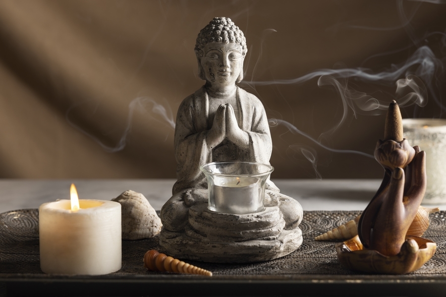 decoração com Buda